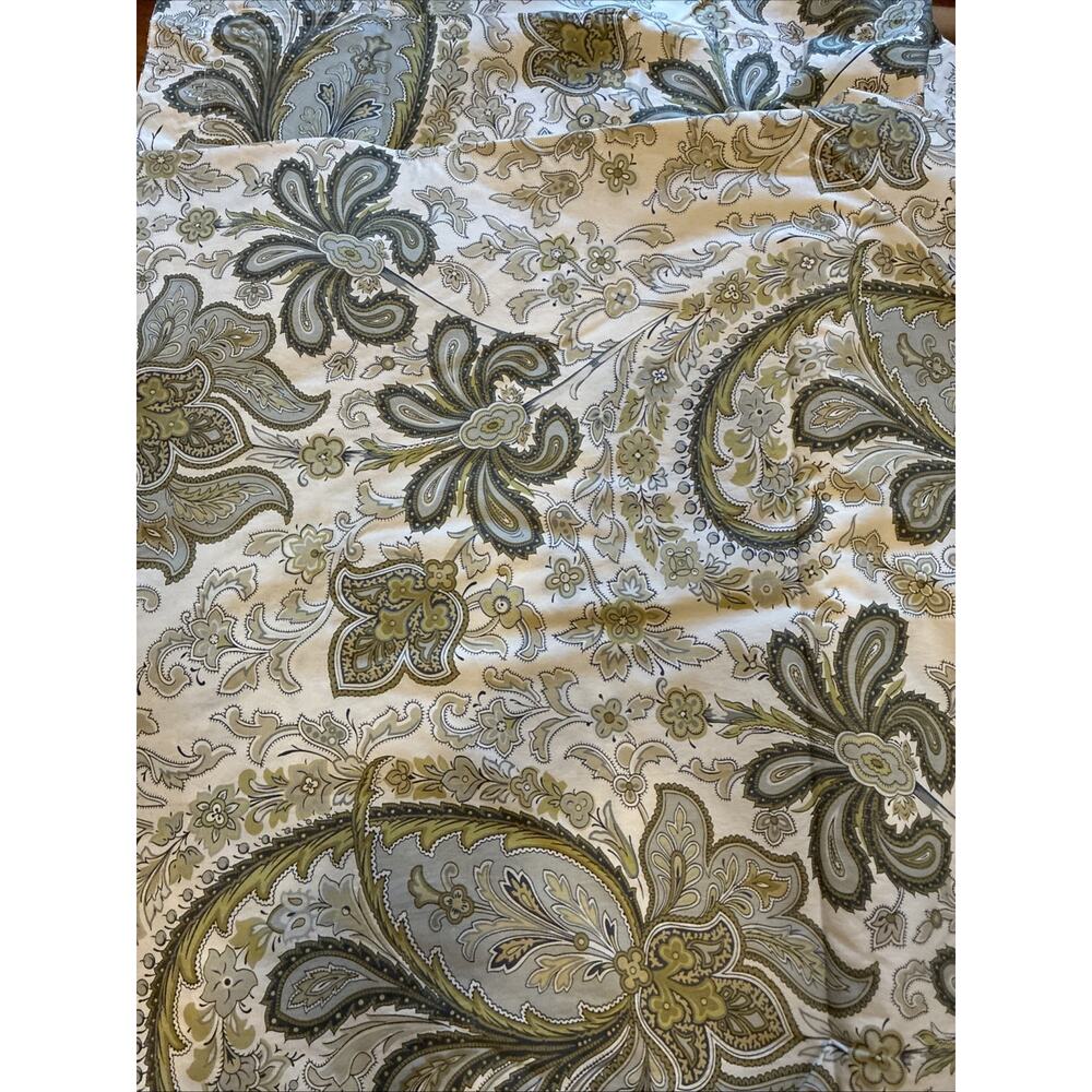 Pottery Barn CHARLIE Floral Paisley Full/Queen Duvet + One Sham‎ Organic Cotton